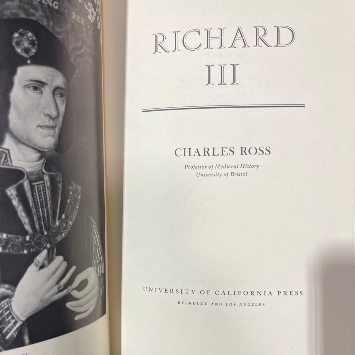 richard iii book, by charles ross, 1981 Hardcover image 2