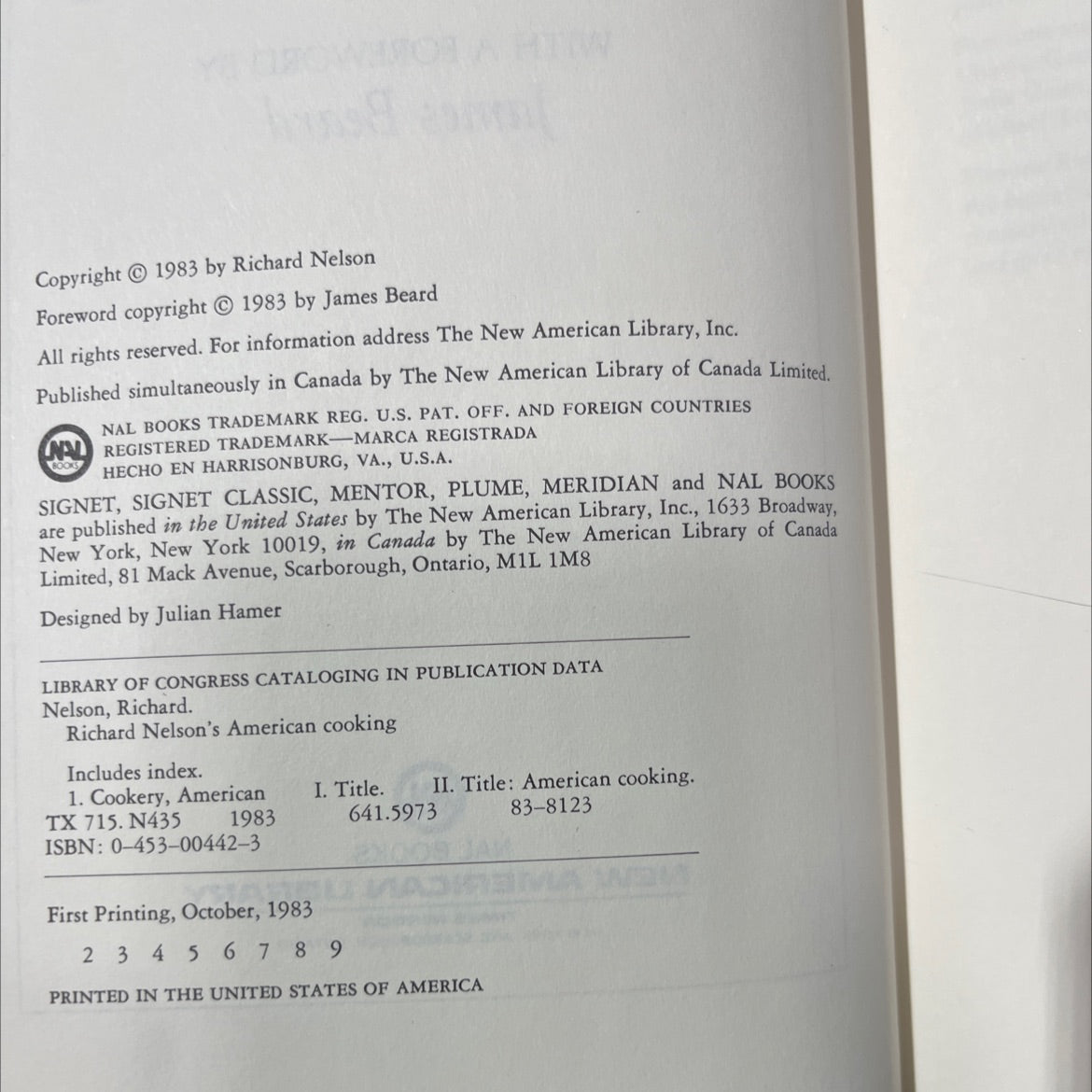 richard nelson's american cooking book, by Richard Nelson, 1983 Hardcover image 3