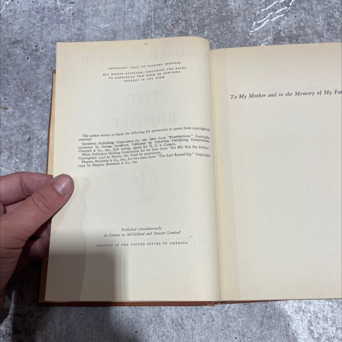 richard sherman tea the bright promise book, by richard sherman, 1947 Hardcover image 3
