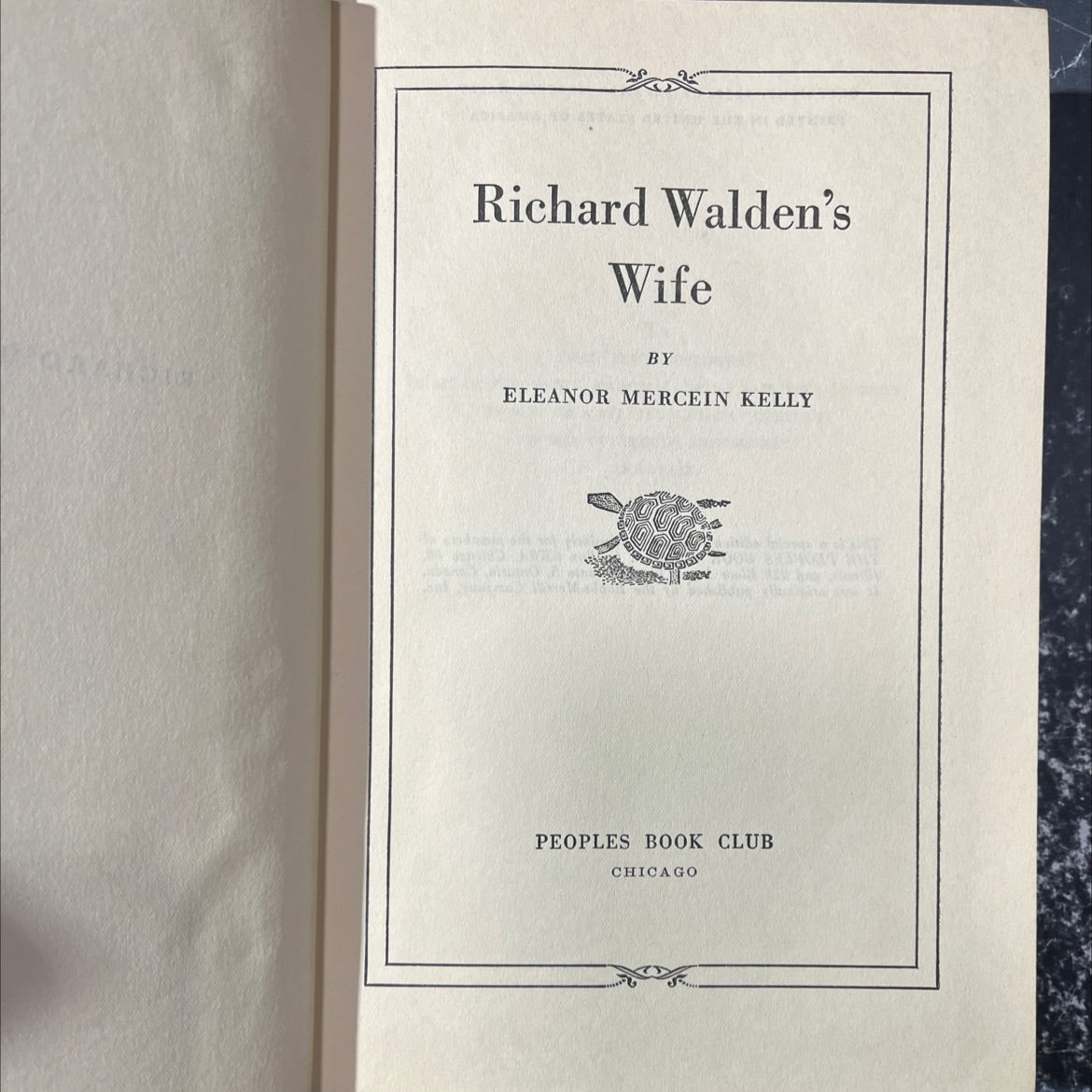richard walden's wife book, by eleanor mercein kelly, 1950 Hardcover image 2