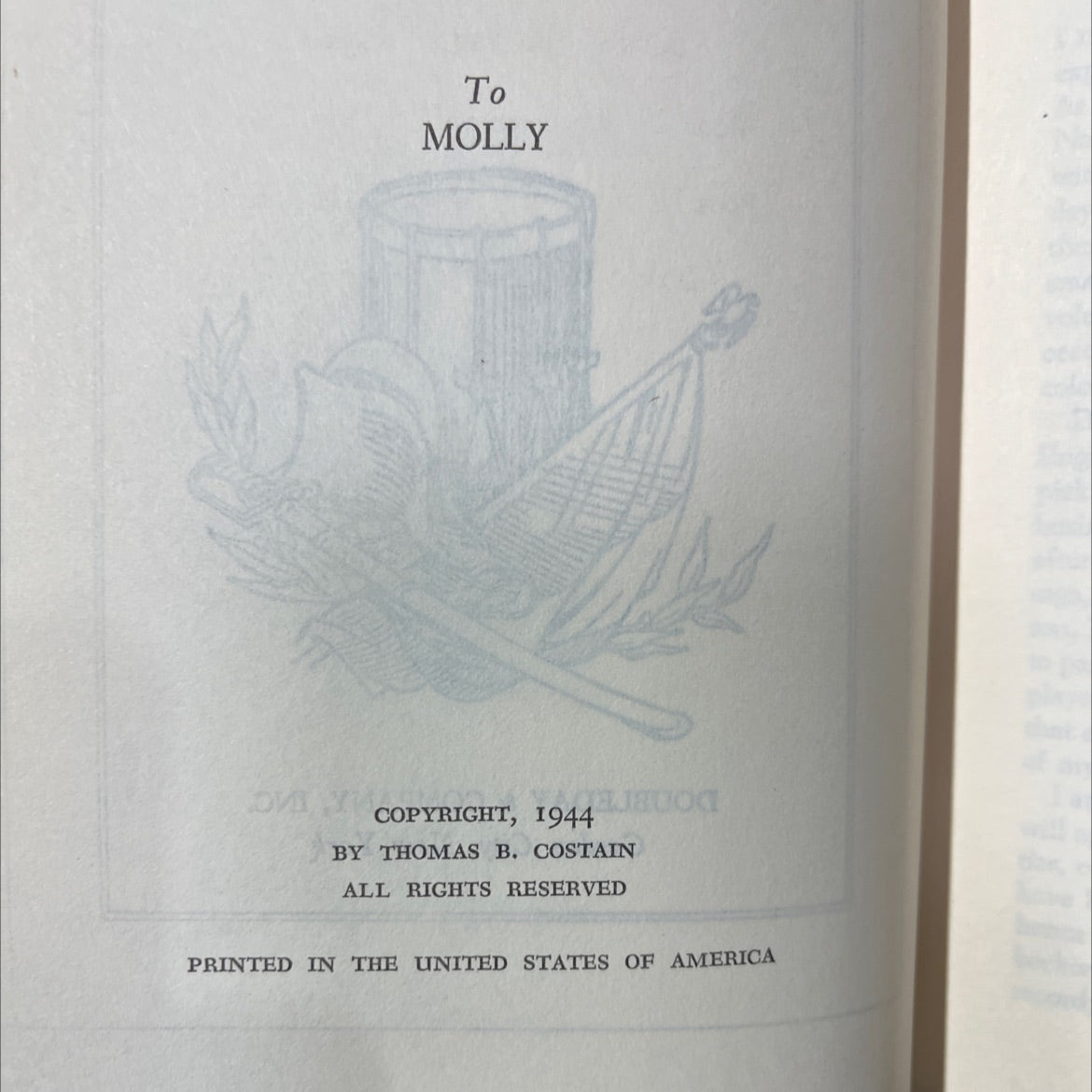 ride with me book, by thomas b. costain, 1944 Hardcover image 3