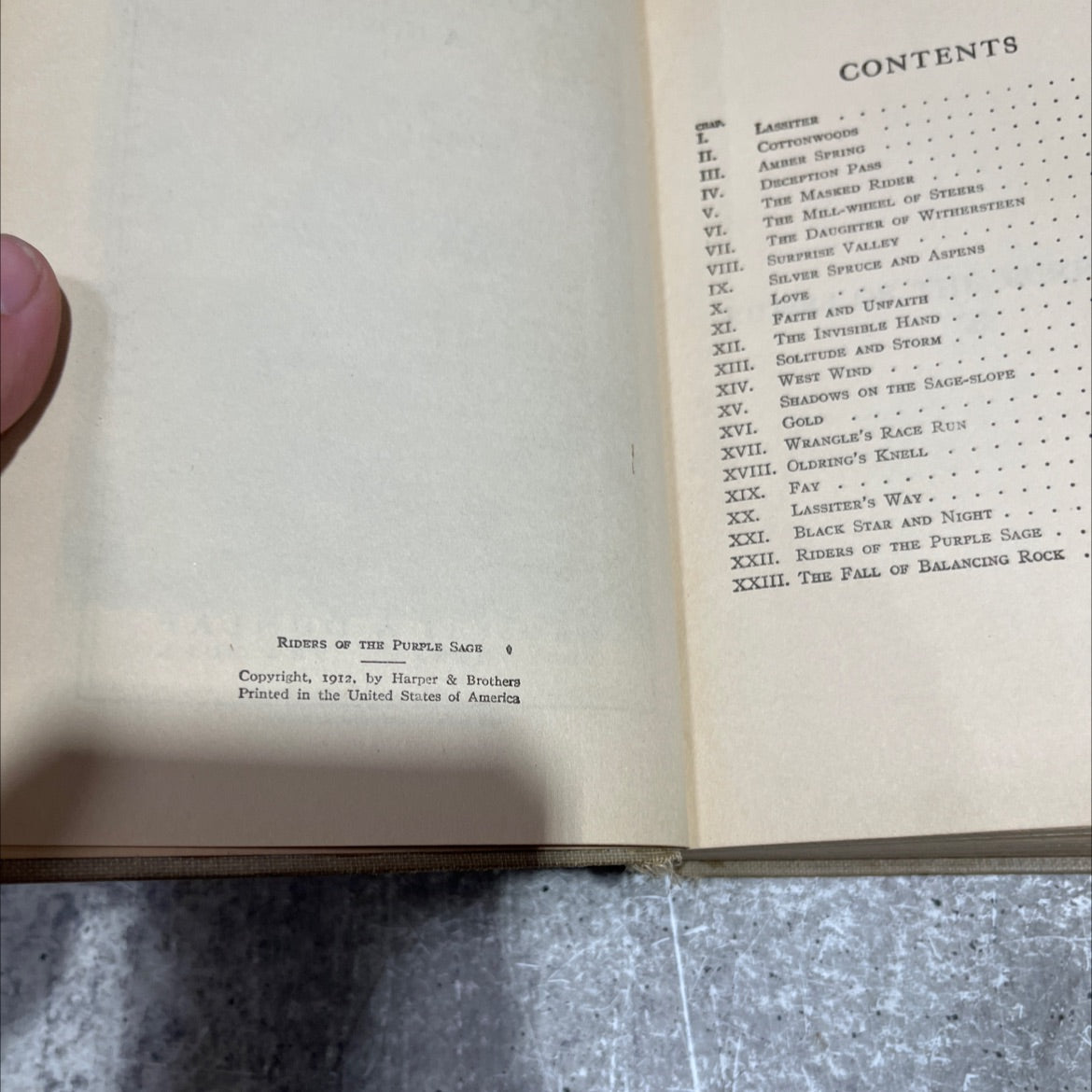 riders of the purple sage book, by zane grey, 1912 Hardcover image 3