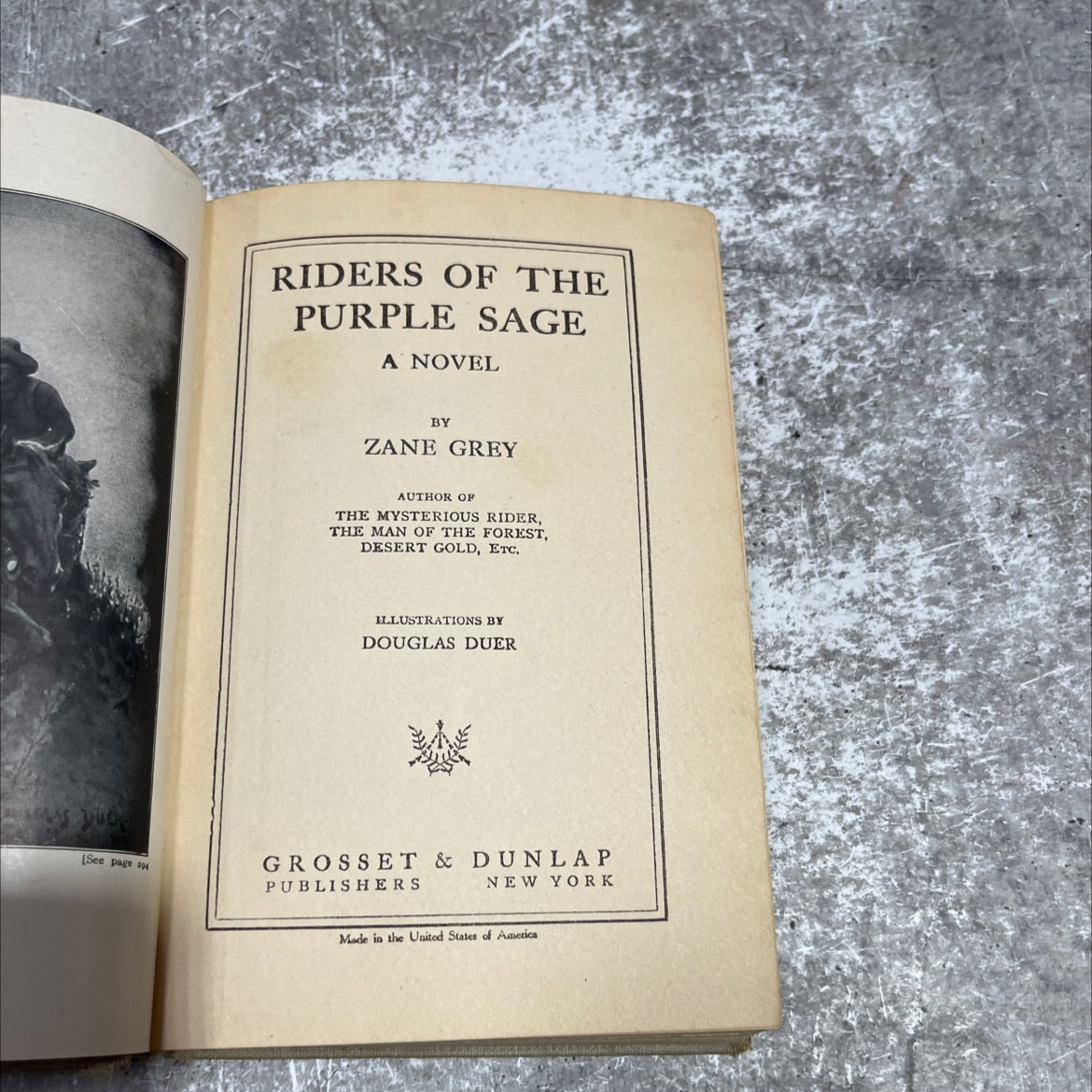 riders of the purple sage book, by zane grey, 1912 Hardcover image 2
