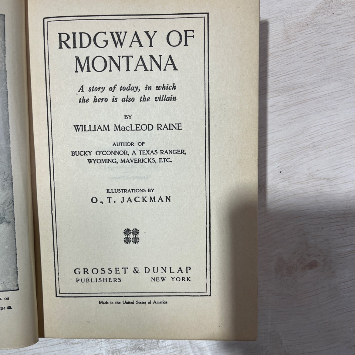 ridgway of montana book, by william macleod raine, 1909 Hardcover, Antique, Heavily Used image 2