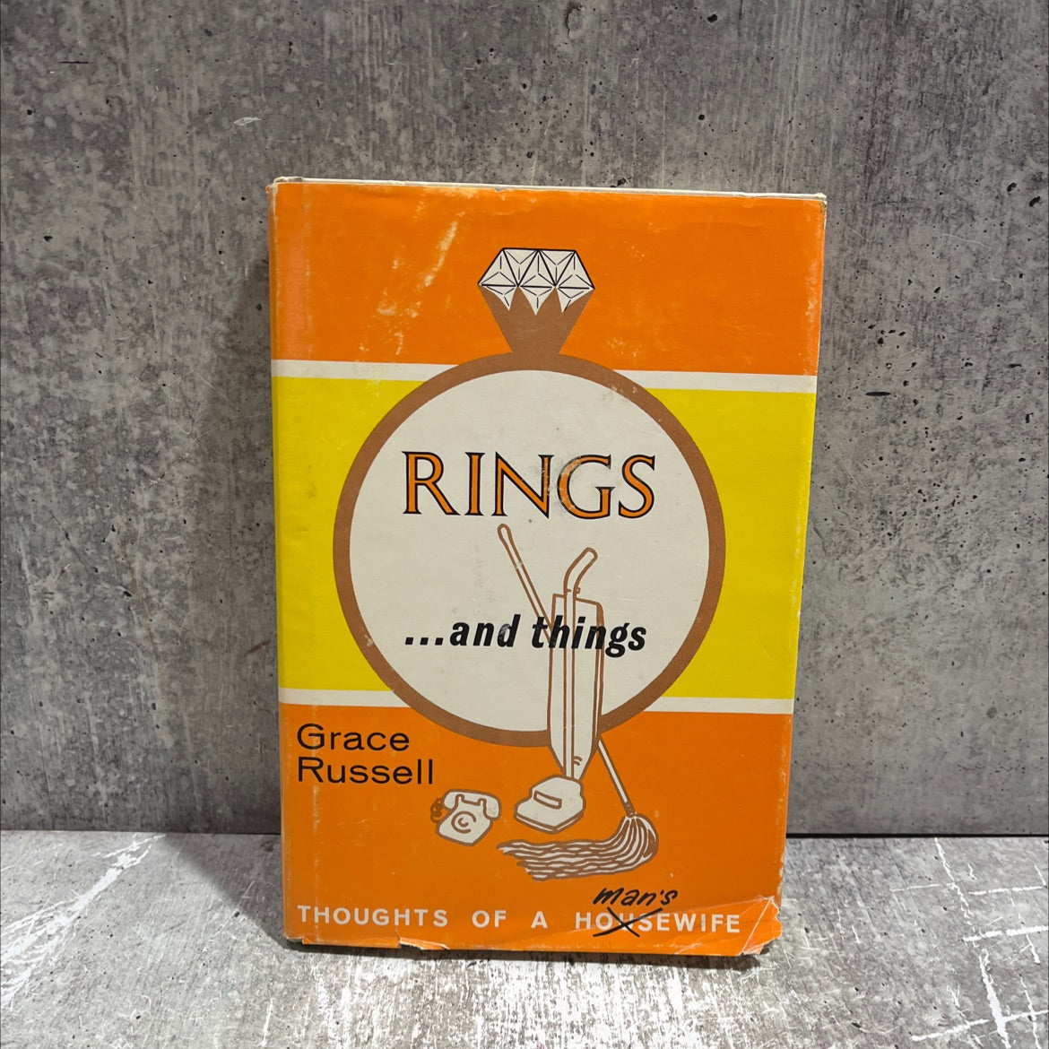 rings and things man's thoughts of a housewife book, by grace russell, 1970 Hardcover image 1