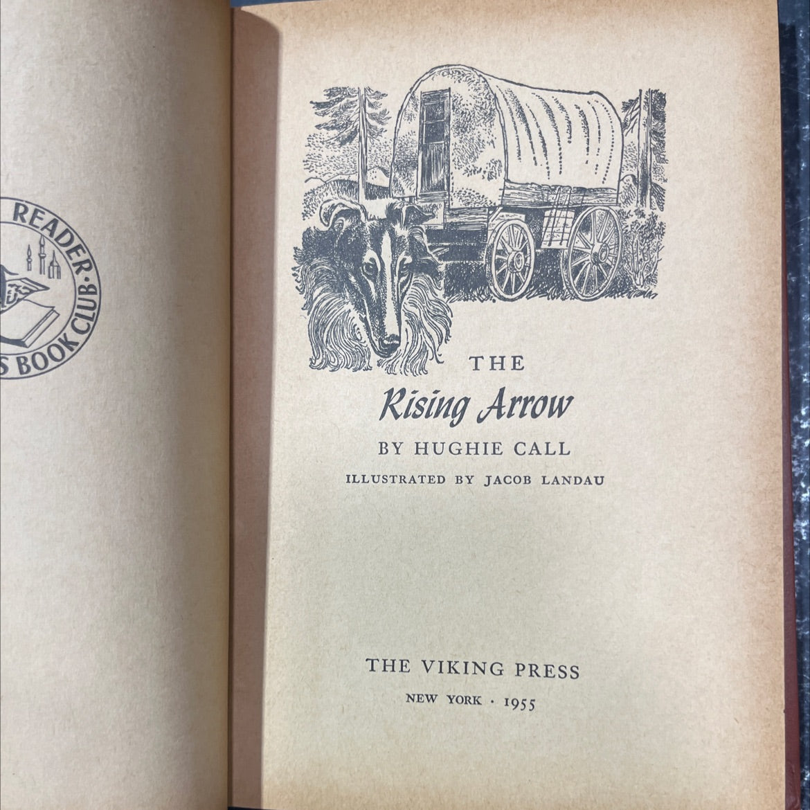 rising arrow book, by hughie call, 1955 Hardcover image 2