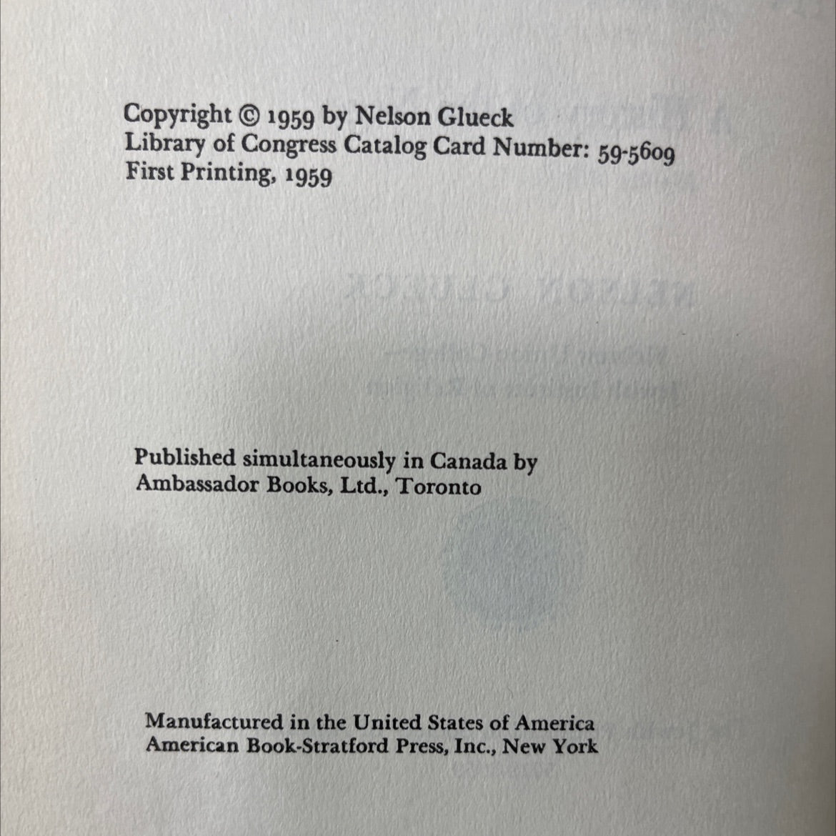 rivers in the desert a history of the negev book, by nelson glueck, 1959 Hardcover image 3