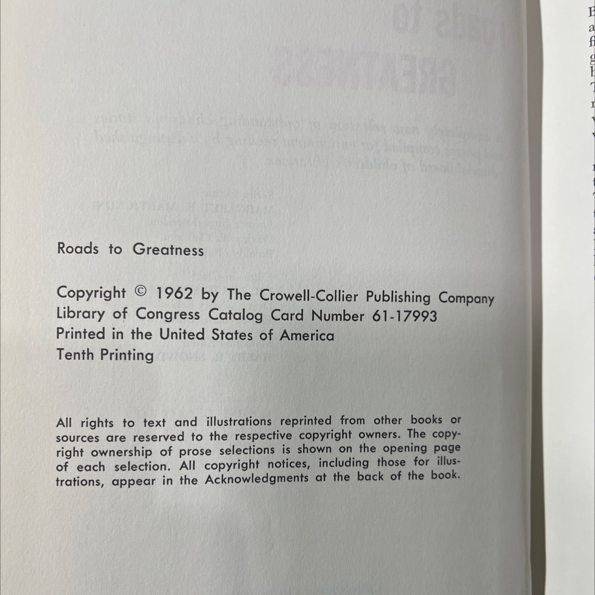 roads to greatness book, by unknown, 1962 Hardcover image 3