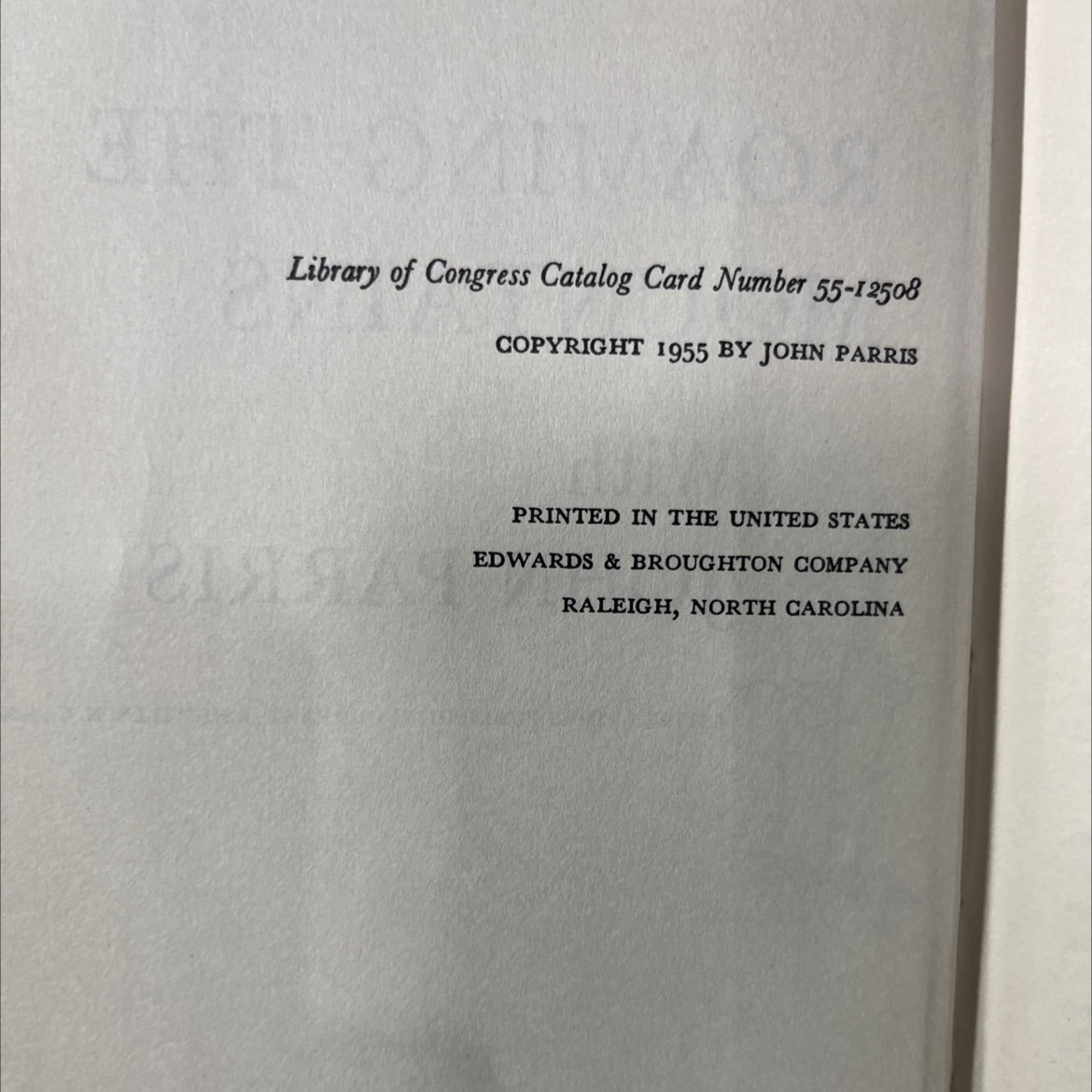 roaming the mountains book, by john parris, 1955 Hardcover image 3