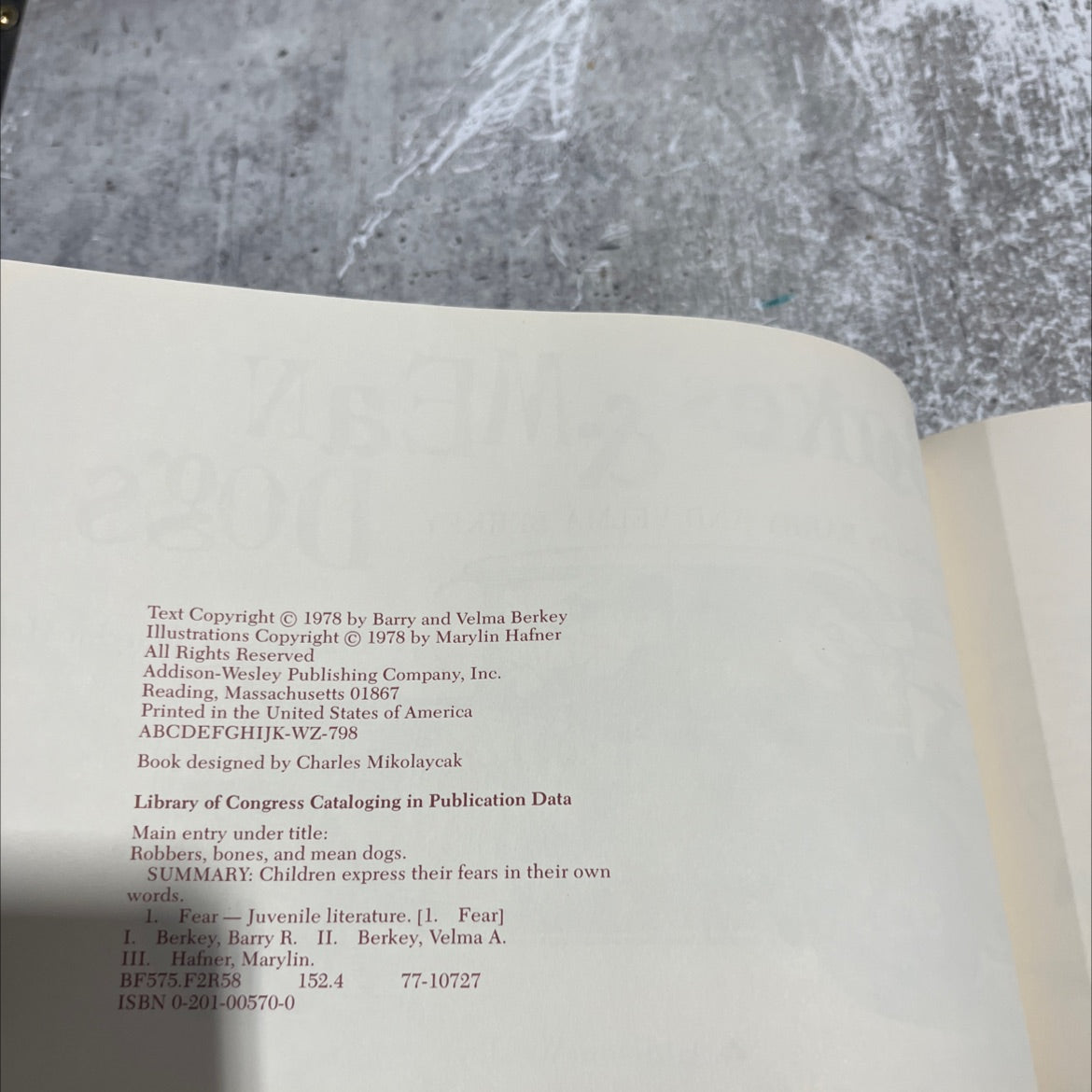 robbers, bones & mean dogs book, by Barry and Velma Berkey, 1978 Hardcover image 3