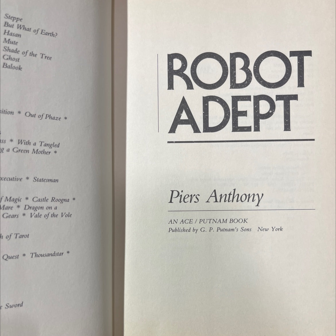 robot adept book, by piers anthony, 1988 Hardcover image 2