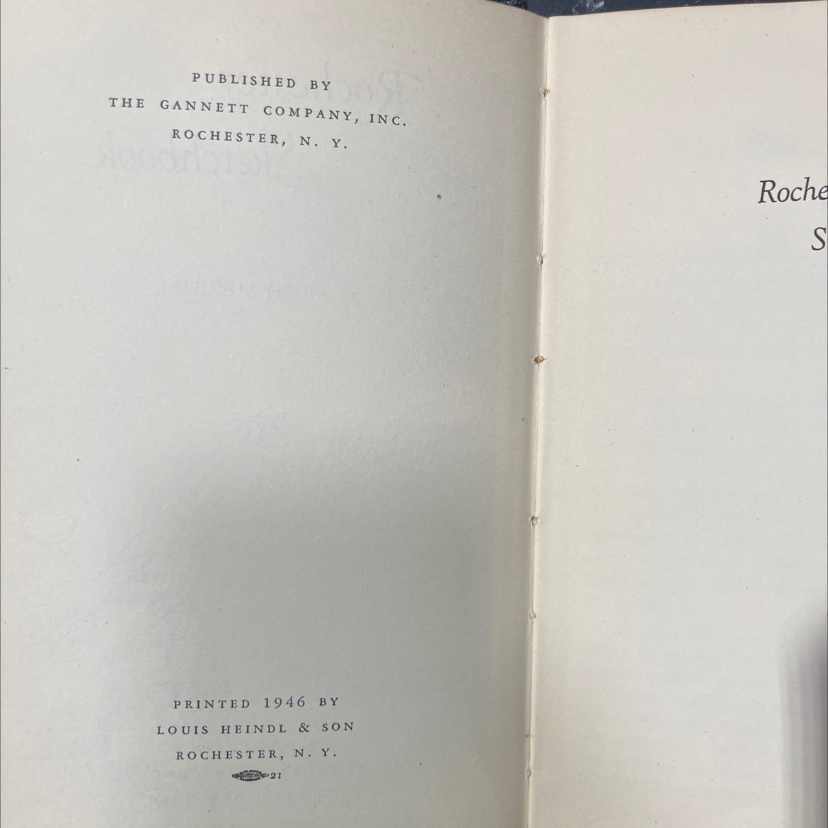 rochester sketchbook book, by arch merrill, 1946 Hardcover image 3