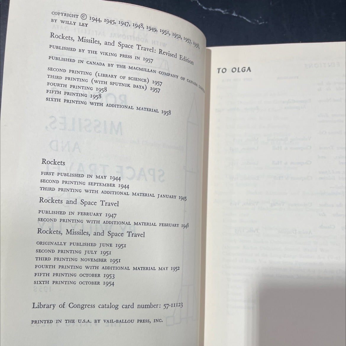 rockets, missiles, and space travel book, by willy ley, 1958 Hardcover image 3