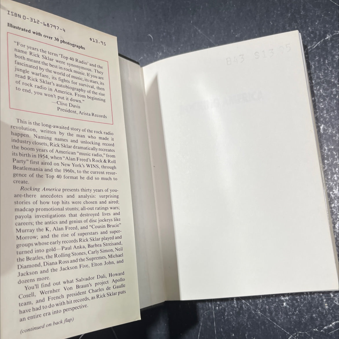 rocking america an insider's story book, by rick sklar, 1984 Hardcover image 4