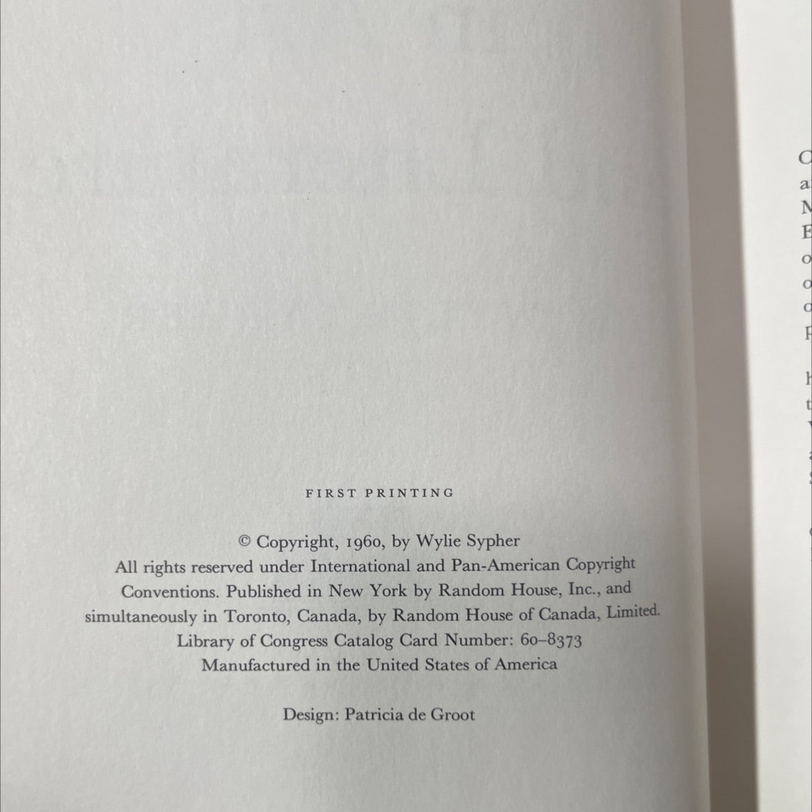 rococo to cubism in art and literature book, by wylie sypher, 1960 Hardcover image 3