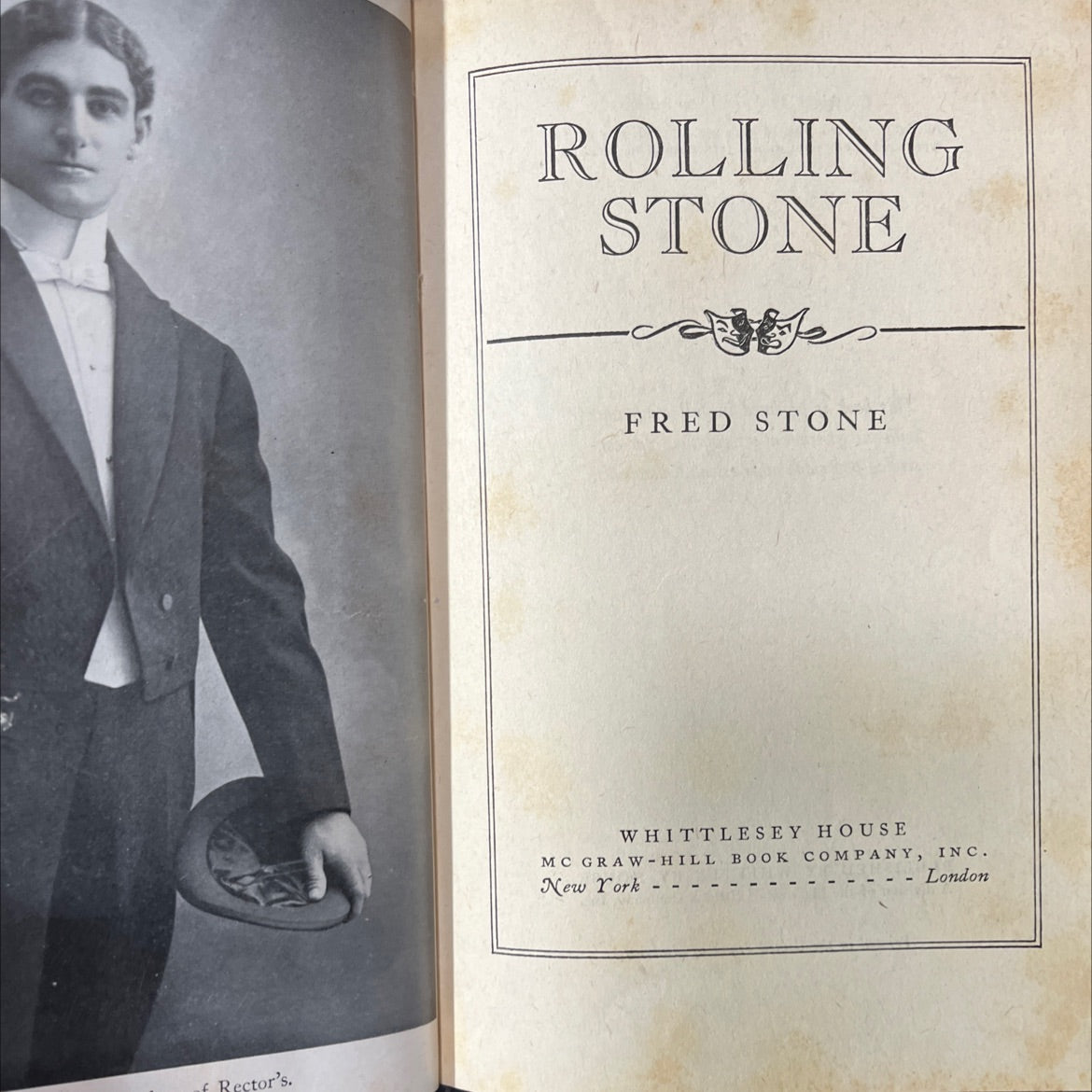 rolling stone book, by fred stone, 1945 Hardcover image 2