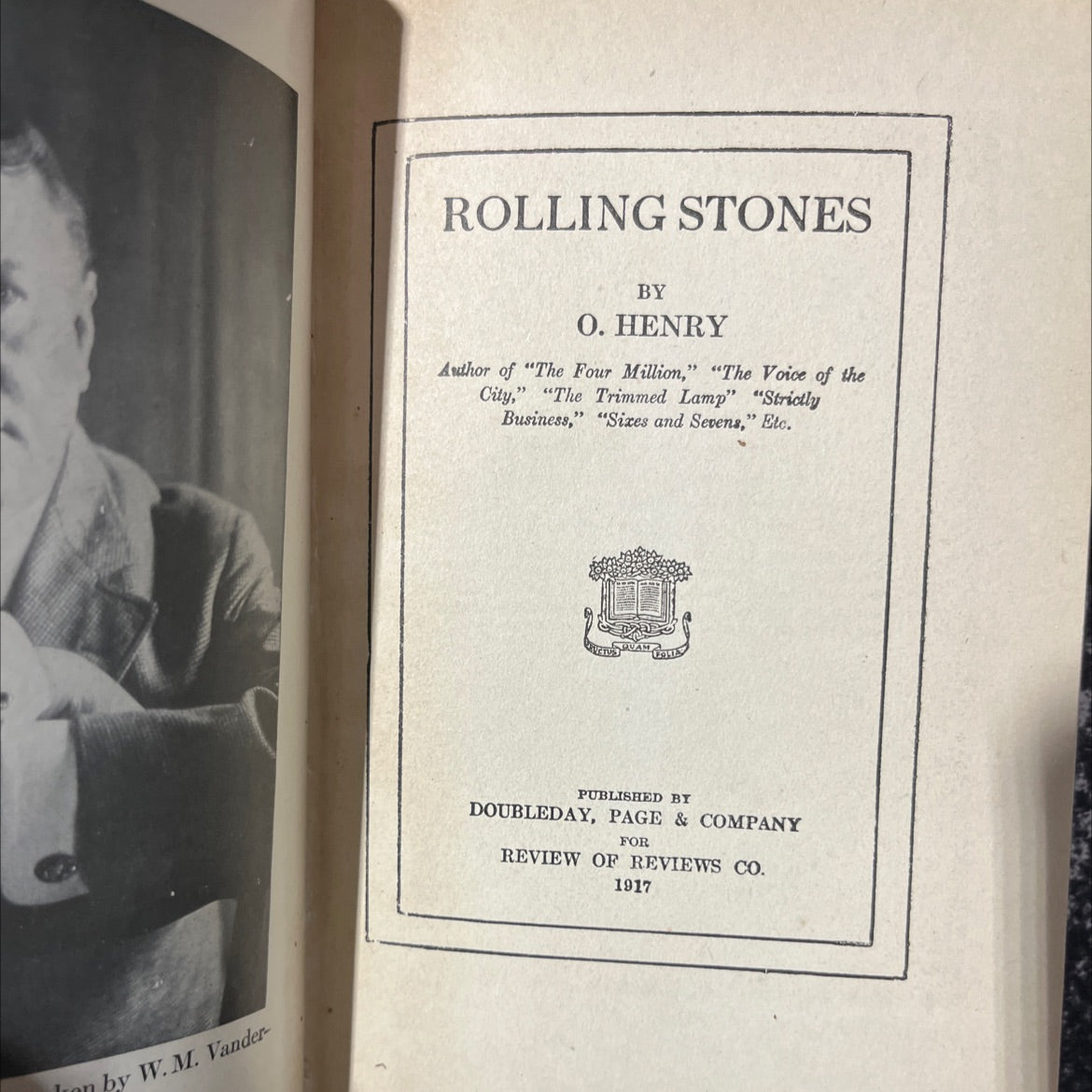rolling stones book, by o. henry, 1917 Leather image 2