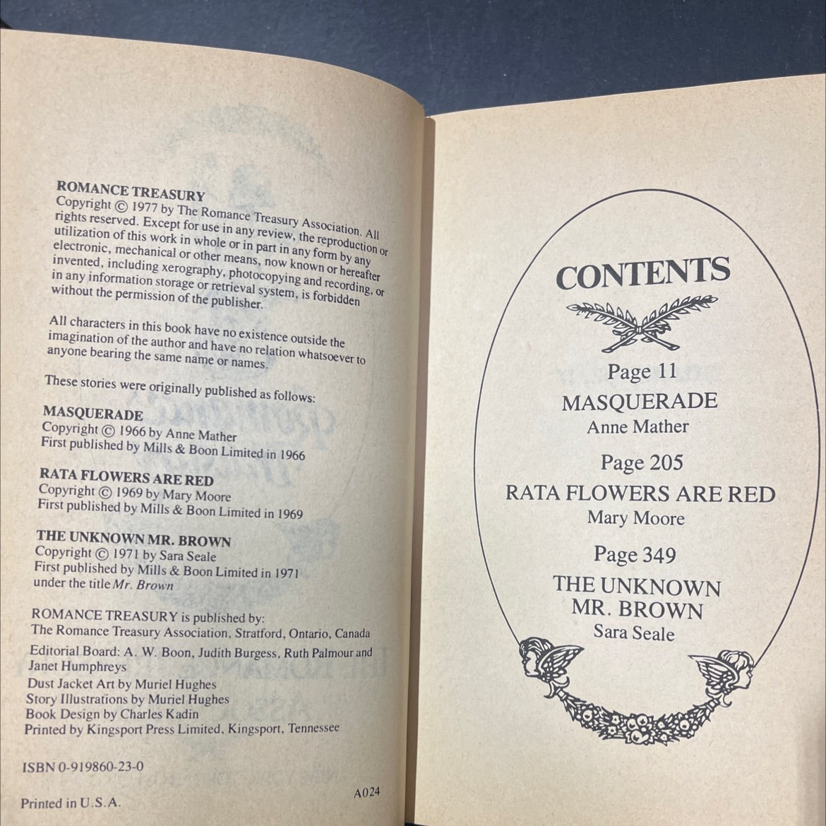 romance treasury book, by unknown, 1977 Hardcover image 3
