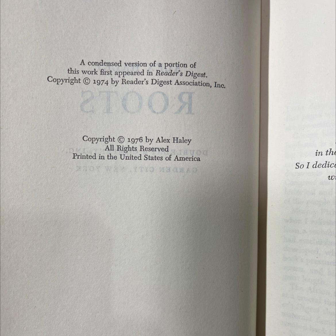 roots book, by alex haley, 1976 Hardcover image 3