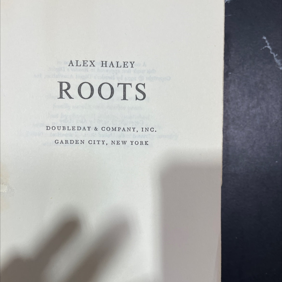 roots book, by alex haley, 1976 Hardcover image 2