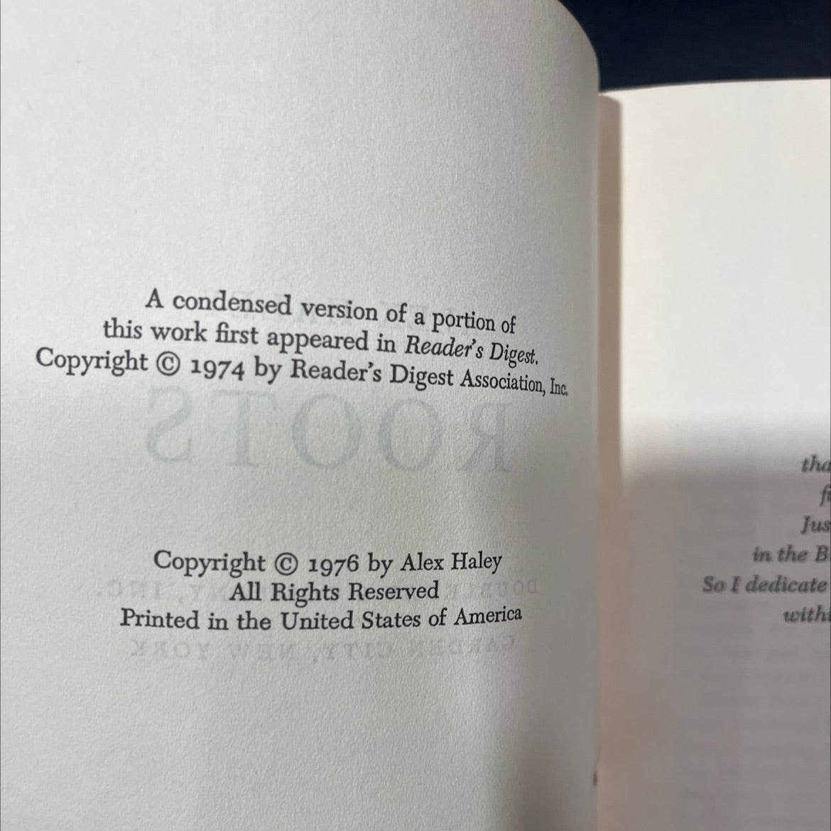 roots book, by alex haley, 1976 Hardcover image 3