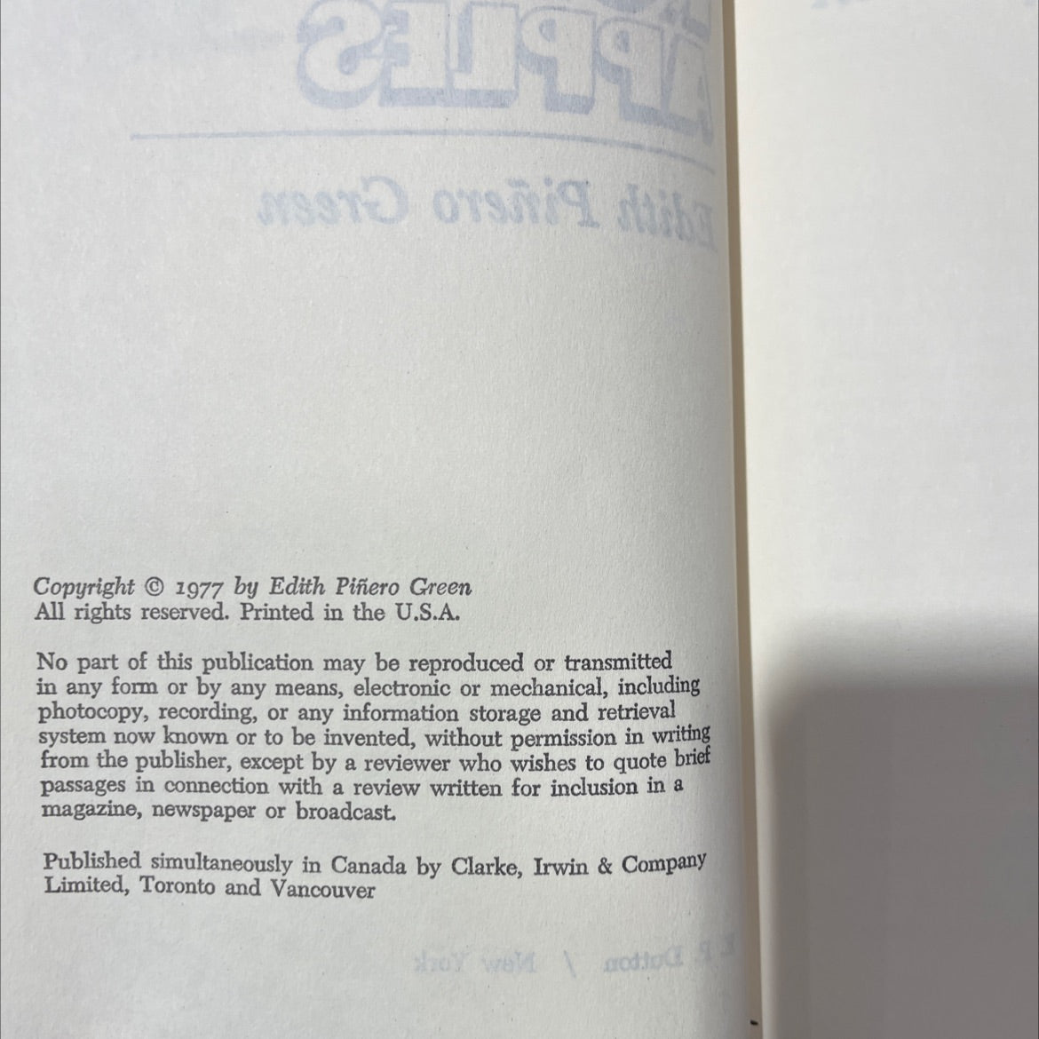 rotten apples book, by Edith Piñero Green, 1977 Hardcover, Vintage image 3