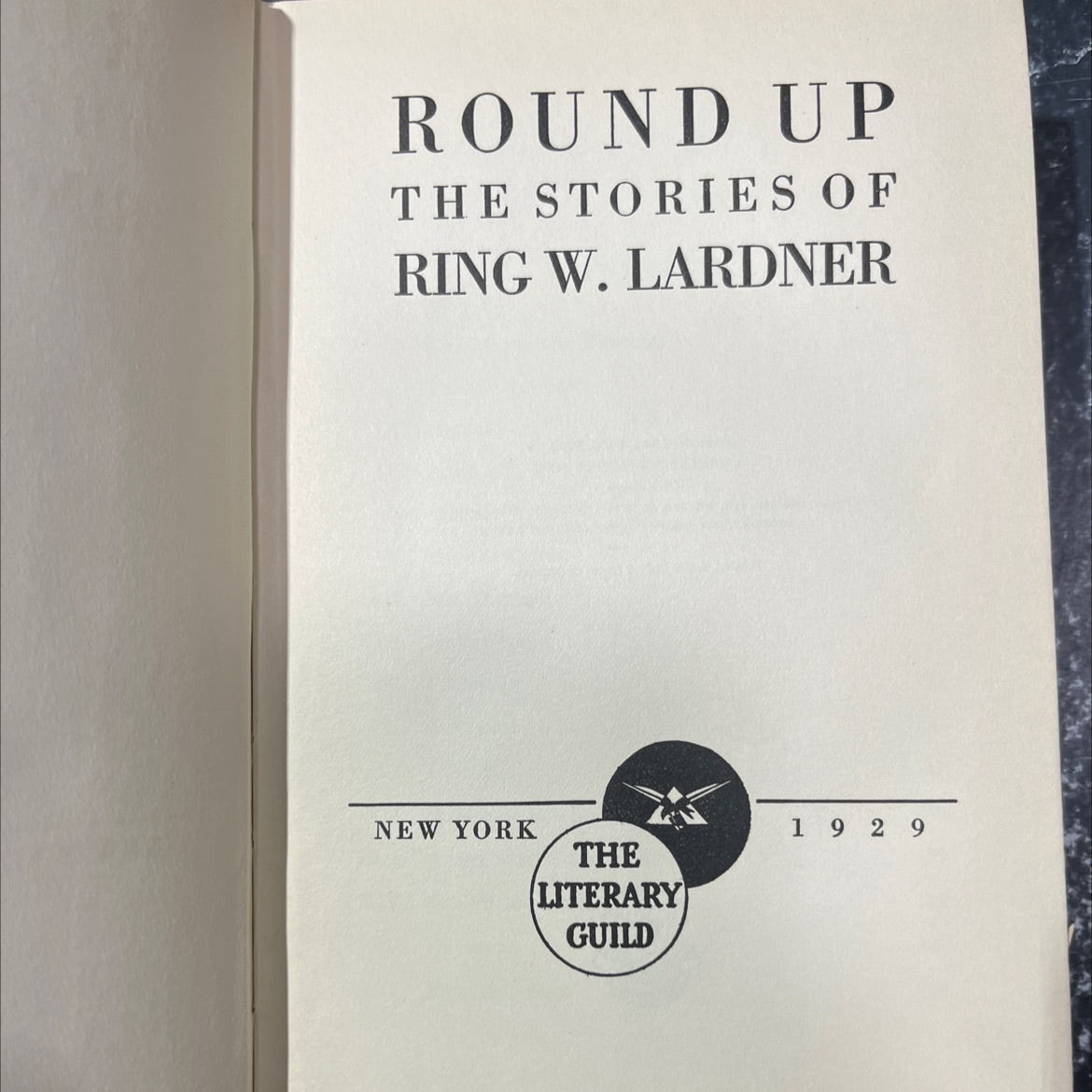 round up the stories of ring w. lardner book, by ring w. lardner, 1929 Hardcover image 2