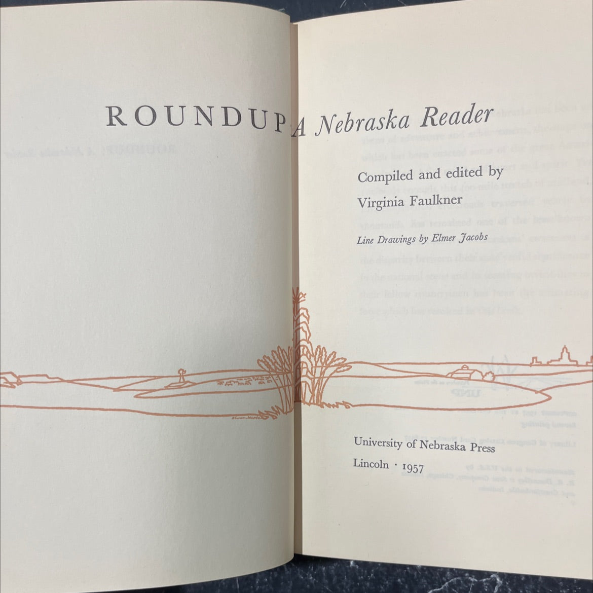 roundup a nebraska reader book, by Virginia Faulkner, 1957 Hardcover image 2