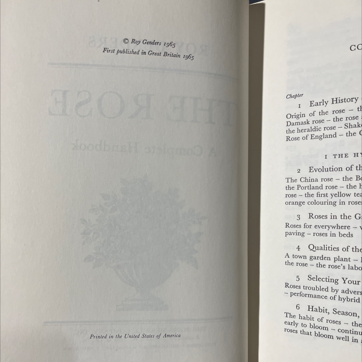 roy genders the rose a complete handbook book, by Roy Genders, 1965 Hardcover image 3