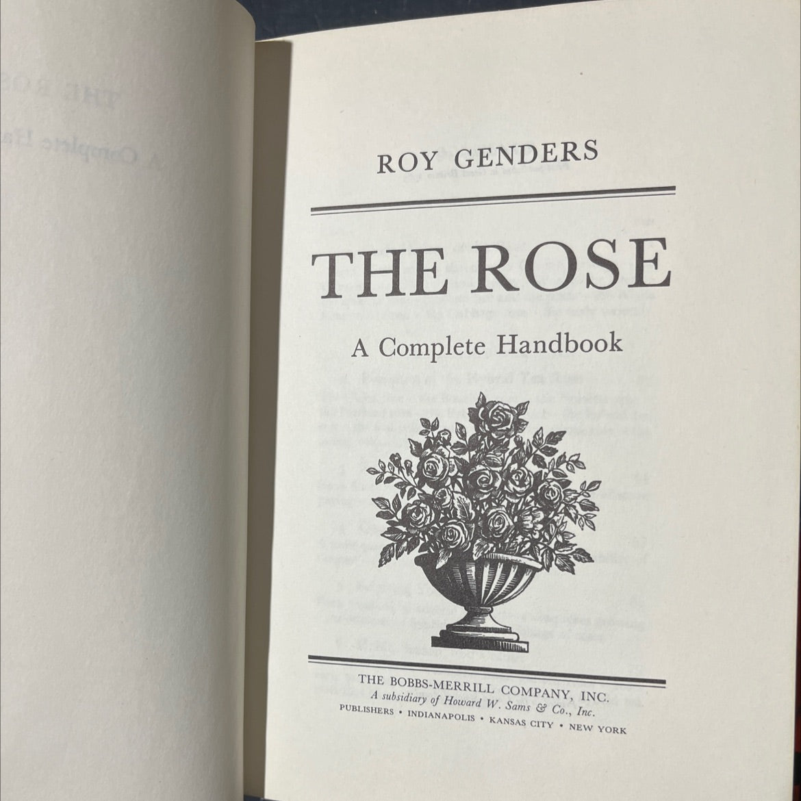 roy genders the rose a complete handbook book, by Roy Genders, 1965 Hardcover image 2