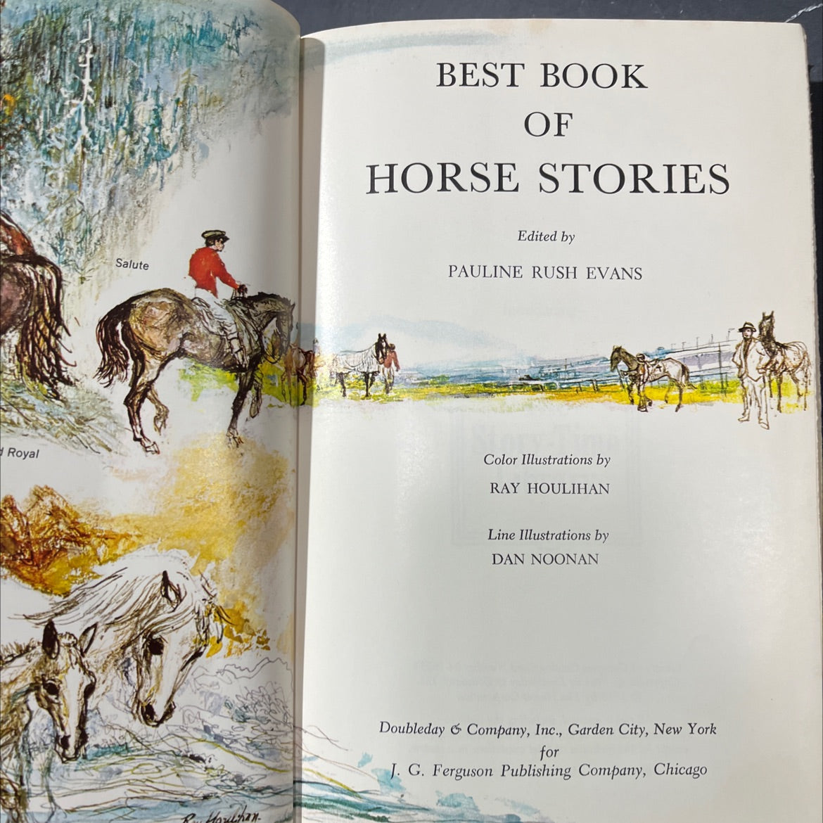 royal salute best book of horse stories book, by pauline rush evans, 1964 Hardcover image 2