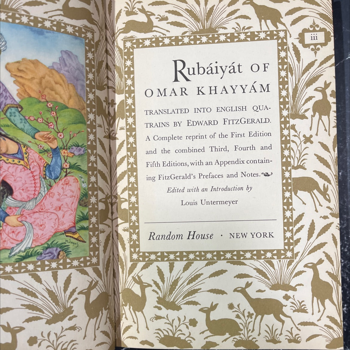 rubáiyát of omar khayyám translated into english quatrains by edward fitzgerald book, by edward fitzgerald, 1947 image 2