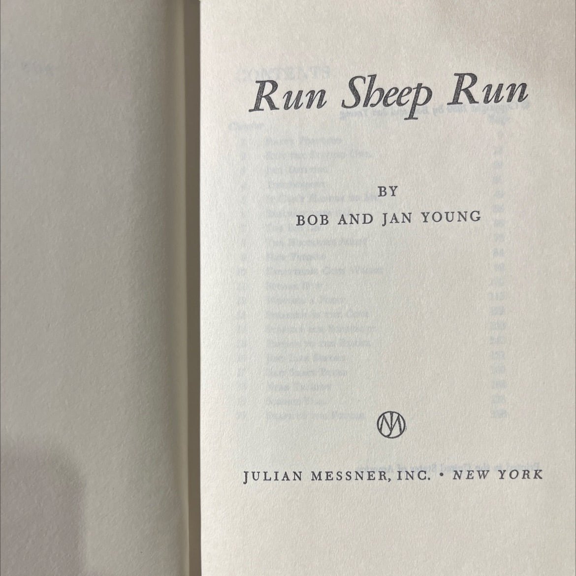 run sheep run book, by Bob and Jan Young, 1959 Hardcover image 2