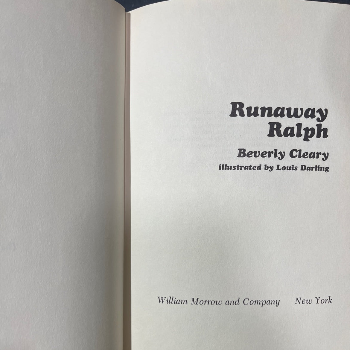 runaway ralph book, by beverly cleary, 1970 Hardcover image 2