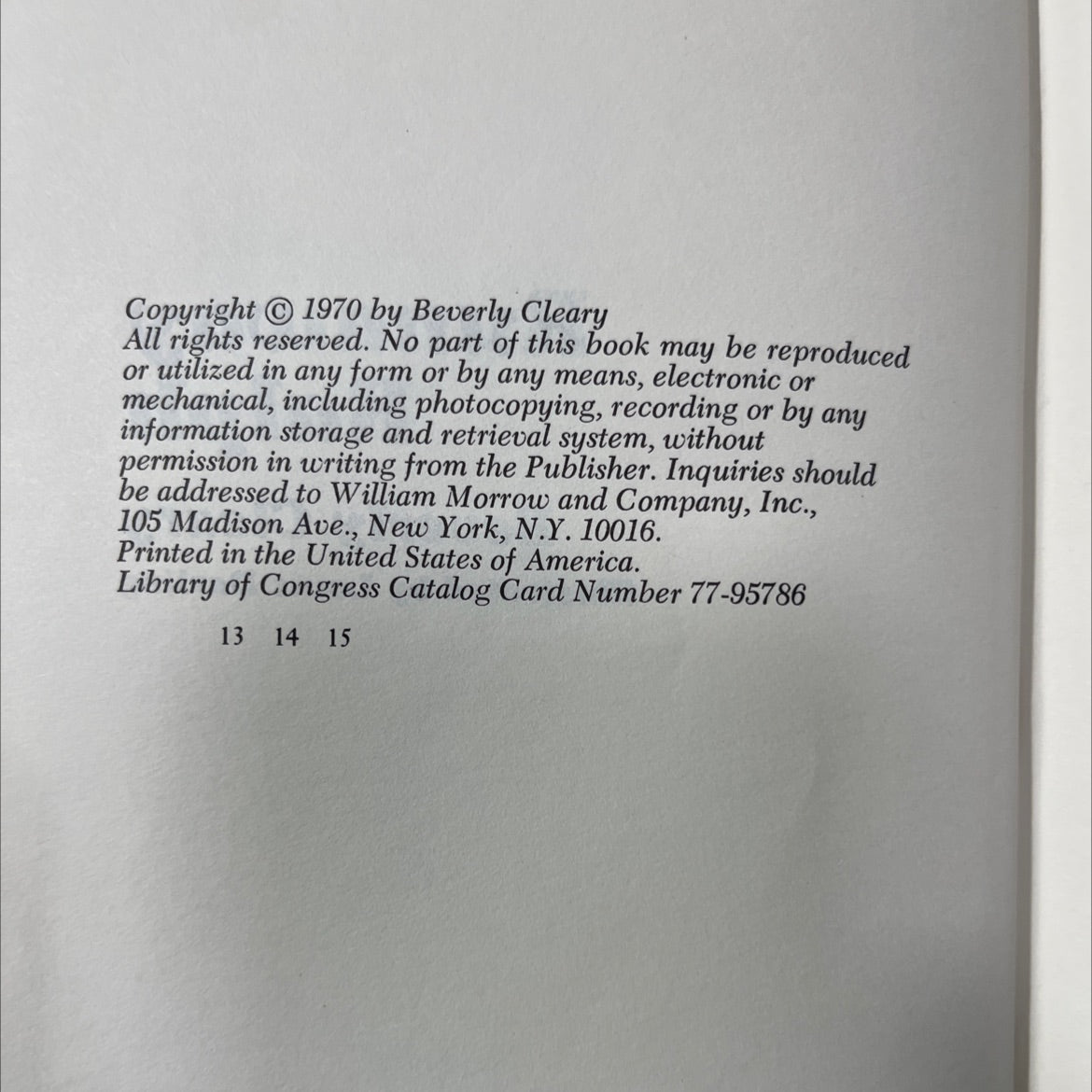 runaway ralph book, by beverly cleary, 1970 Hardcover image 3