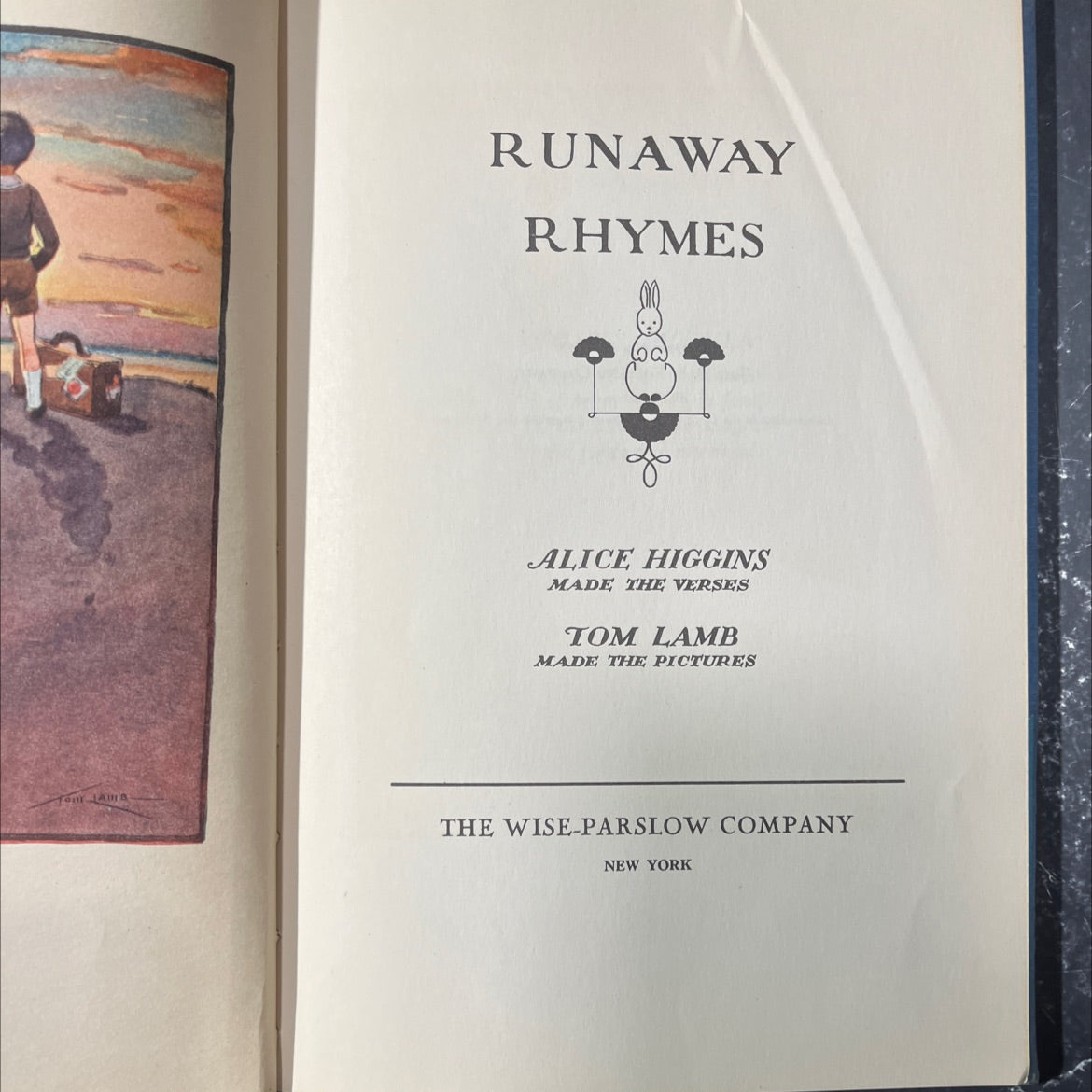 runaway rhymes book, by alice higgins, 1937 Hardcover image 2