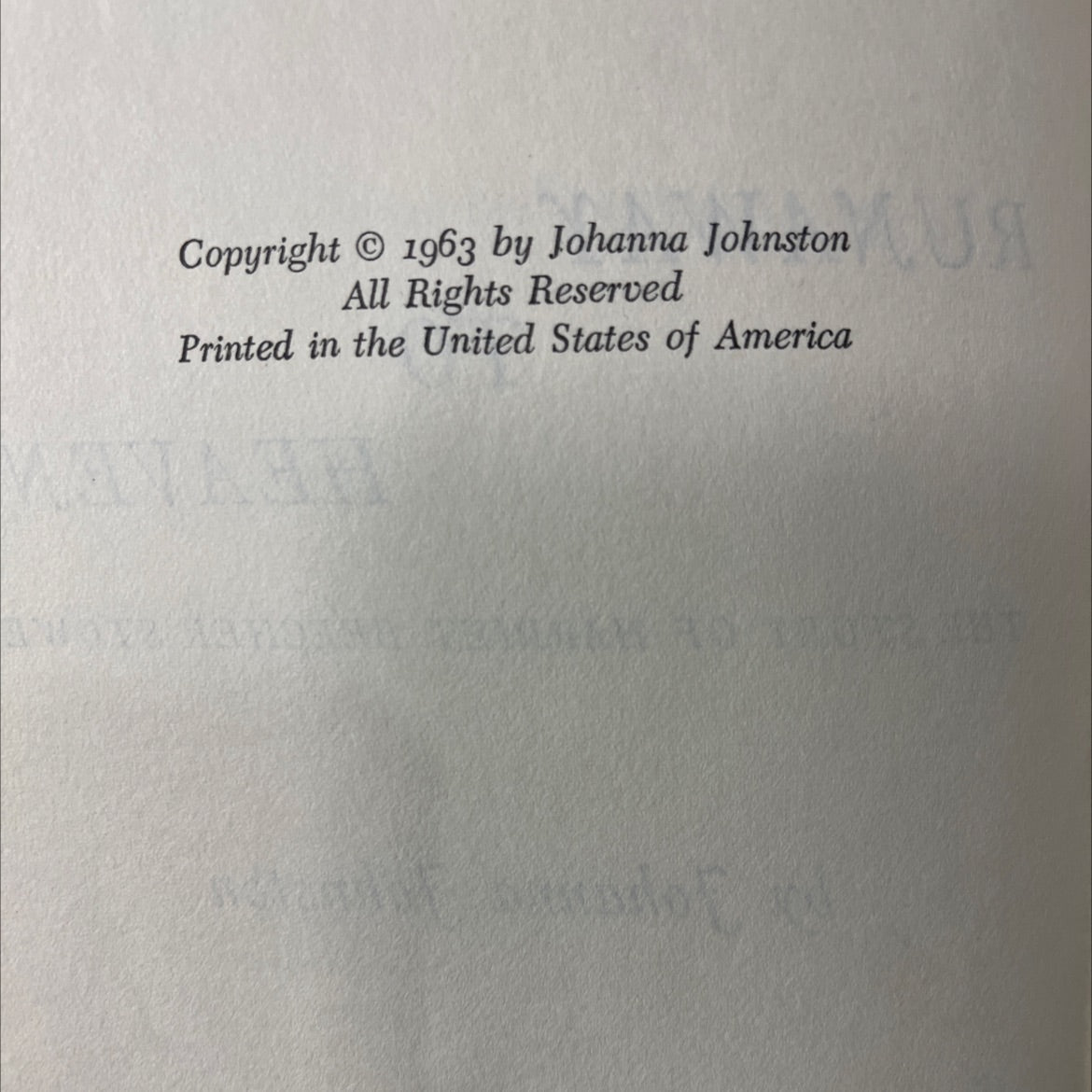runaway to heaven the story of harriet beecher stowe book, by Johanna Johnston, 1963 Hardcover image 3