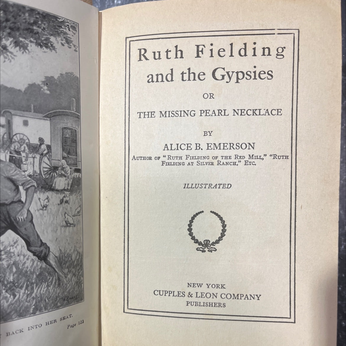 ruth fielding and the gypsies or the missing pearl necklace book, by alice b. emerson, 1915 Hardcover image 2