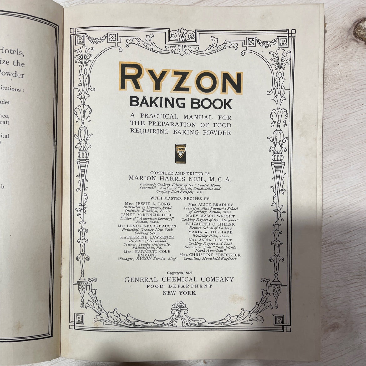 ryzon baking book a practical manual for the preparation of food requiring baking powder book, by marion harris neil, image 2