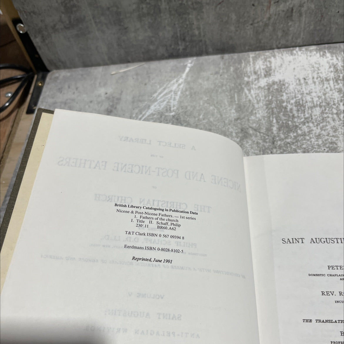 saint augustin: anti-pelagian writings book, by philip schaff, 1991 Hardcover image 3