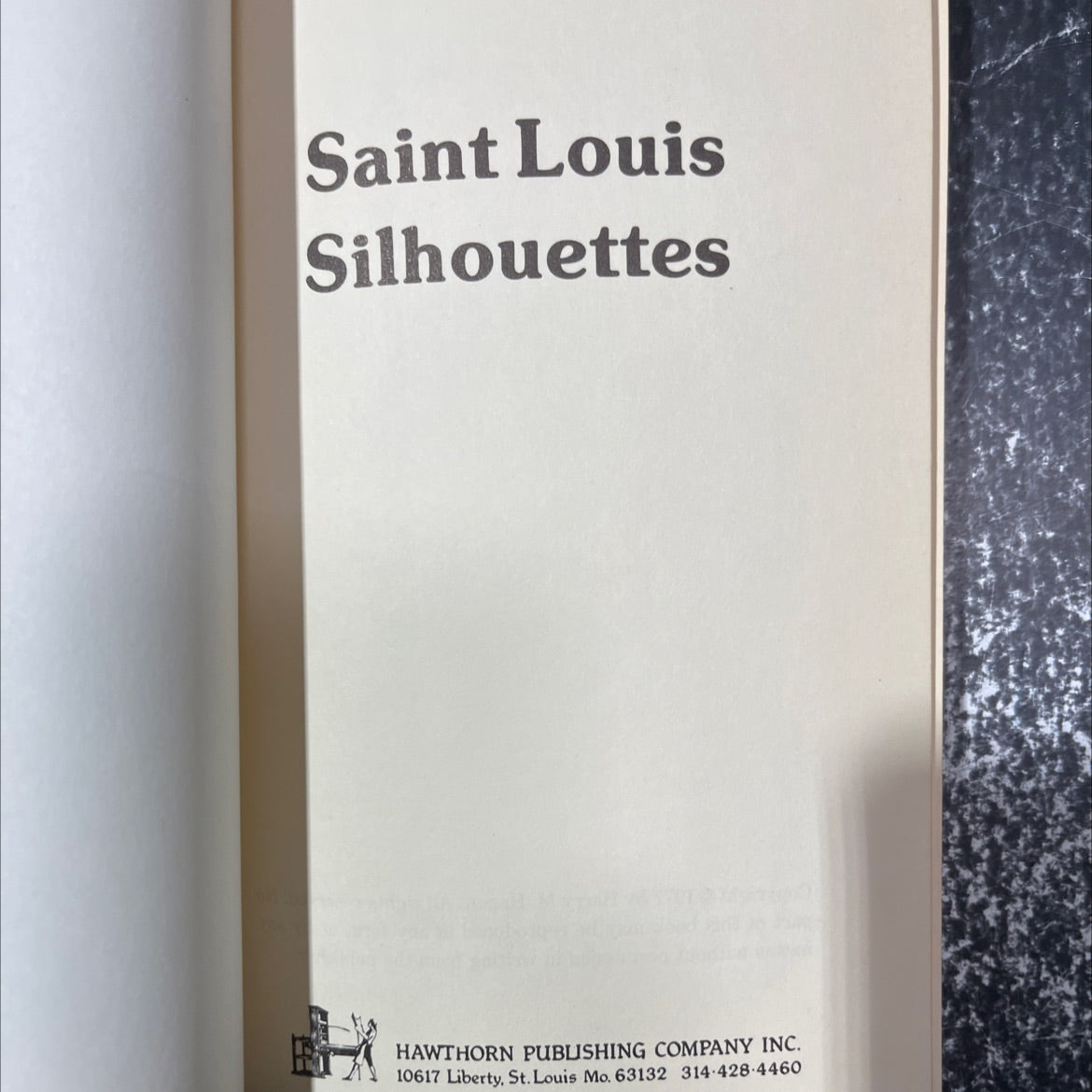 saint louis silhouettes book, by harry m. hagen, 1977 Hardcover image 2