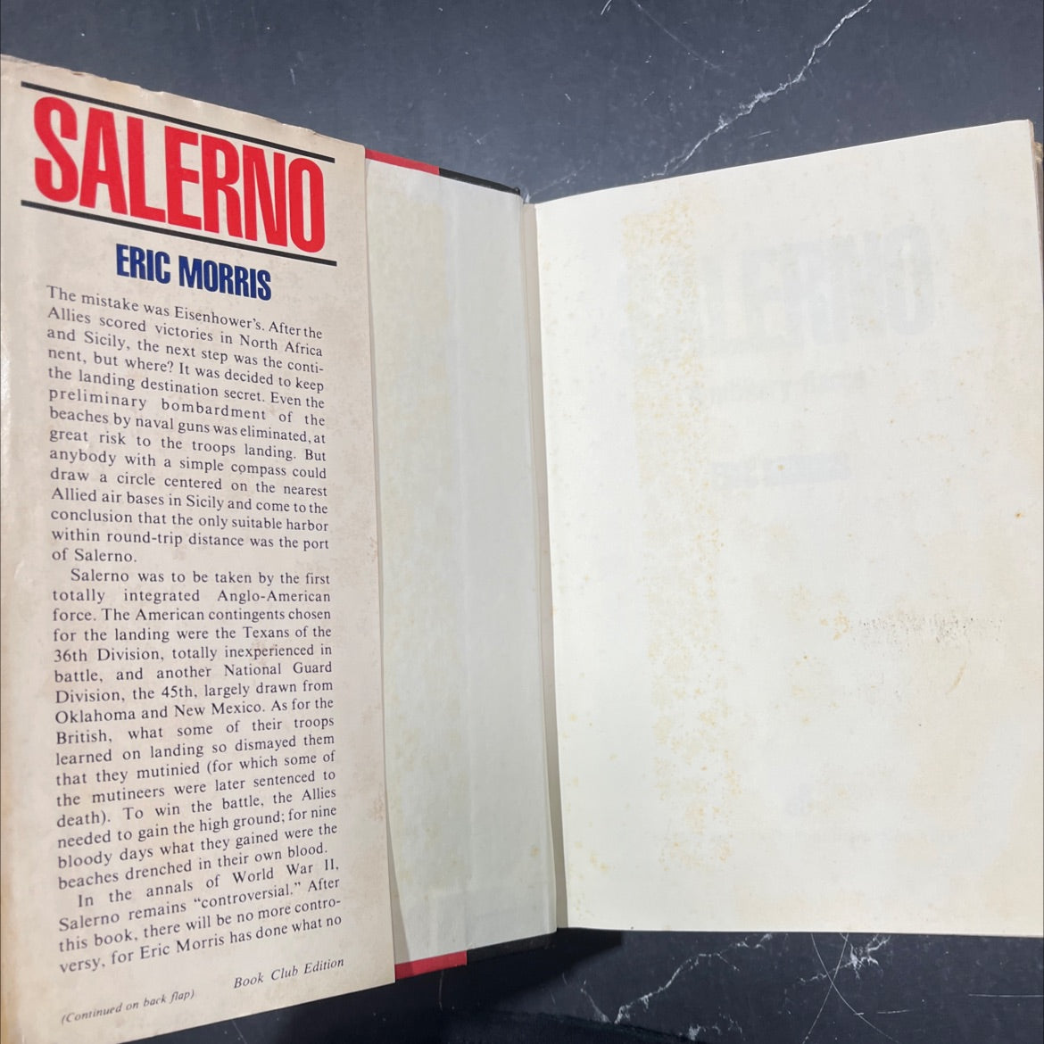 salerno a military fiasco book, by eric morris, 1983 Hardcover image 4