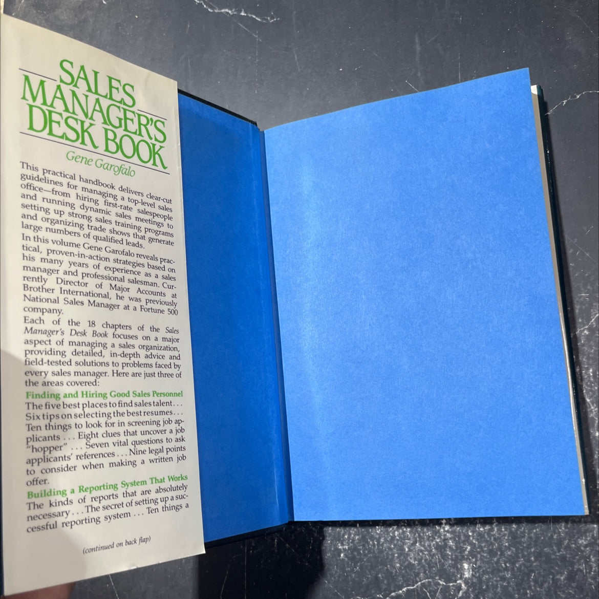 sales manager's desk book book, by gene garofalo, 1989 Hardcover image 4