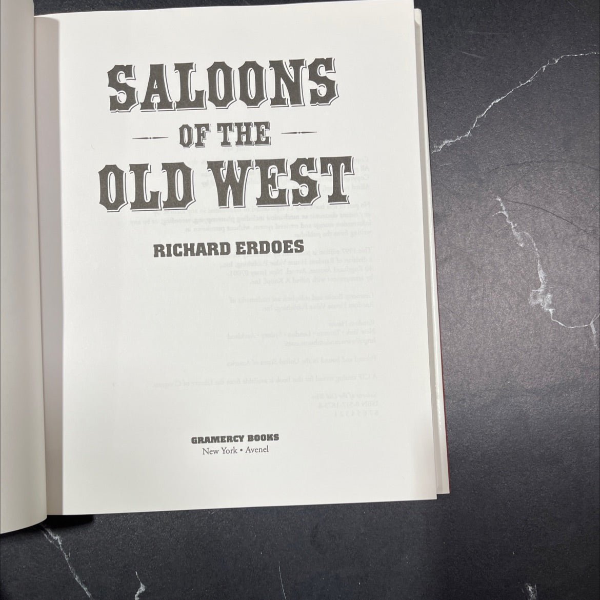saloons of the old west book, by richard erdoes, 1997 Hardcover image 2