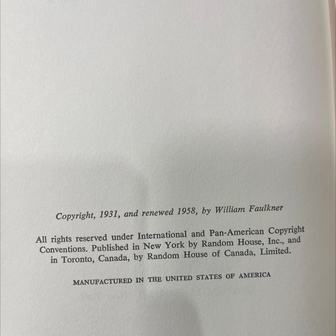 sanctuary book, by william faulkner, 1958 Hardcover image 3