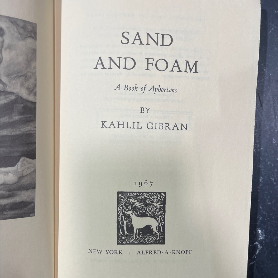 sand and foam a book of aphorisms book, by kahlil gibran, 1967 Hardcover image 2