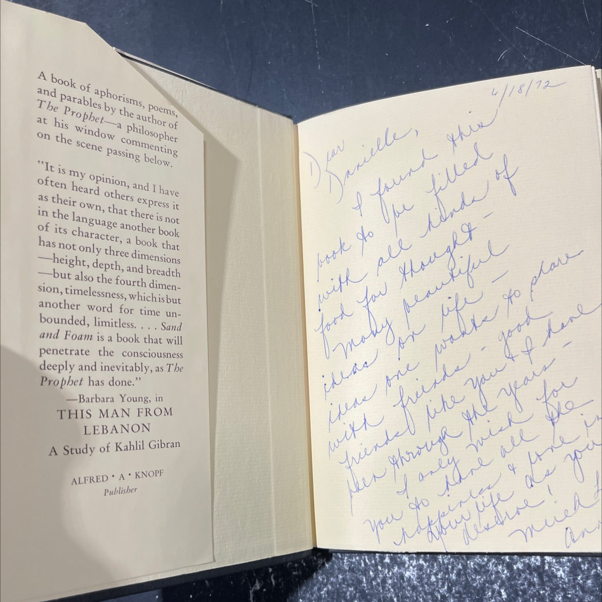 sand and foam a book of aphorisms book, by kahlil gibran, 1971 Hardcover image 4