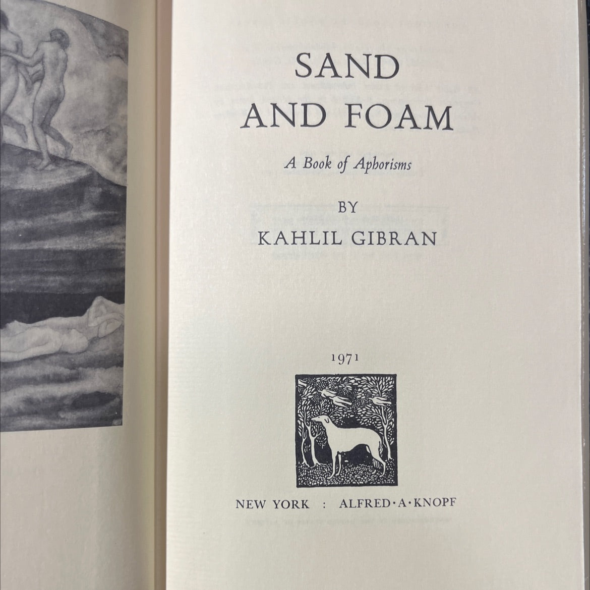 sand and foam a book of aphorisms book, by kahlil gibran, 1971 Hardcover image 2