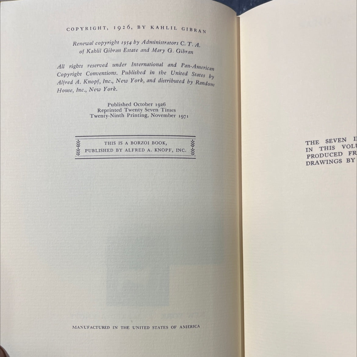 sand and foam a book of aphorisms book, by kahlil gibran, 1971 Hardcover image 3