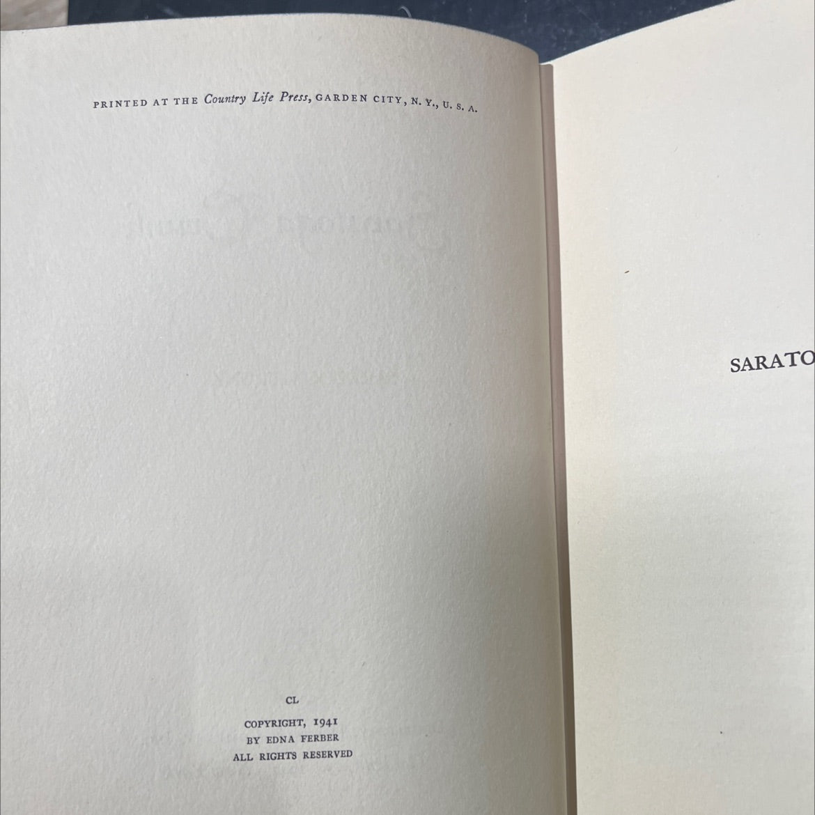 saratoga book, by edna ferber, 1941 Hardcover image 3